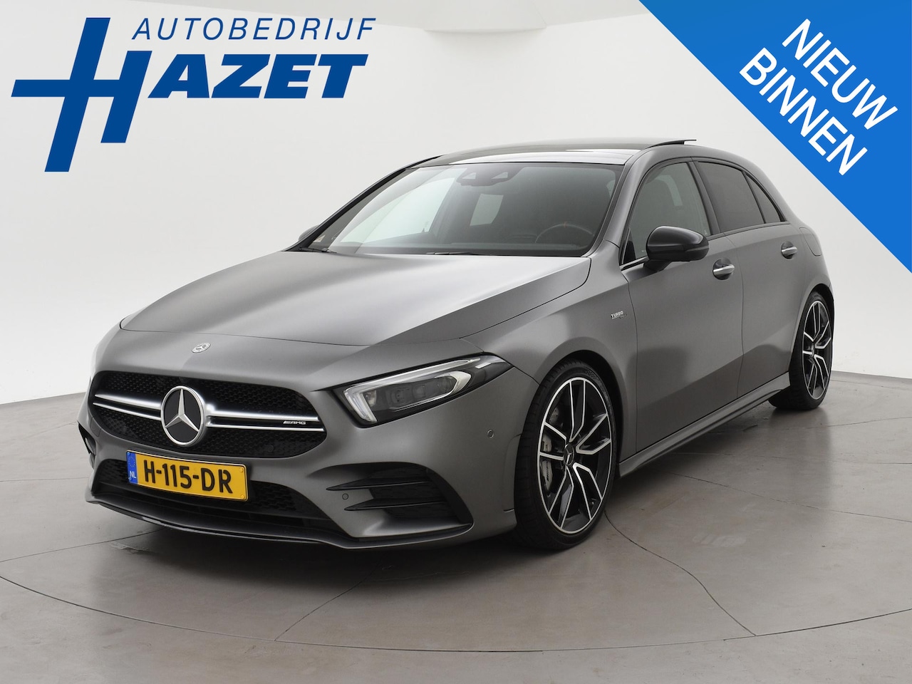 Mercedes-Benz A-klasse - AMG 35 4MATIC 306 PK ORIG. NL PANORAMA | BURMESTER | 360 CAMERA | MAGNO MOUNTAIN GRAY | PE - AutoWereld.nl