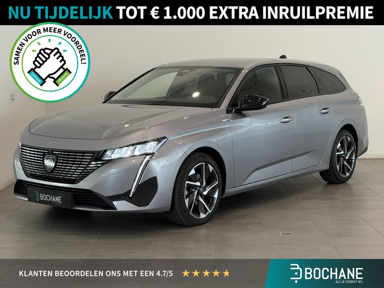 Peugeot 308 SW - 1.2 Hybrid 136 e-DCS6 Active Pack Business | 360 Graden Camera | Keyless | 17" Inch Lichtm - AutoWereld.nl