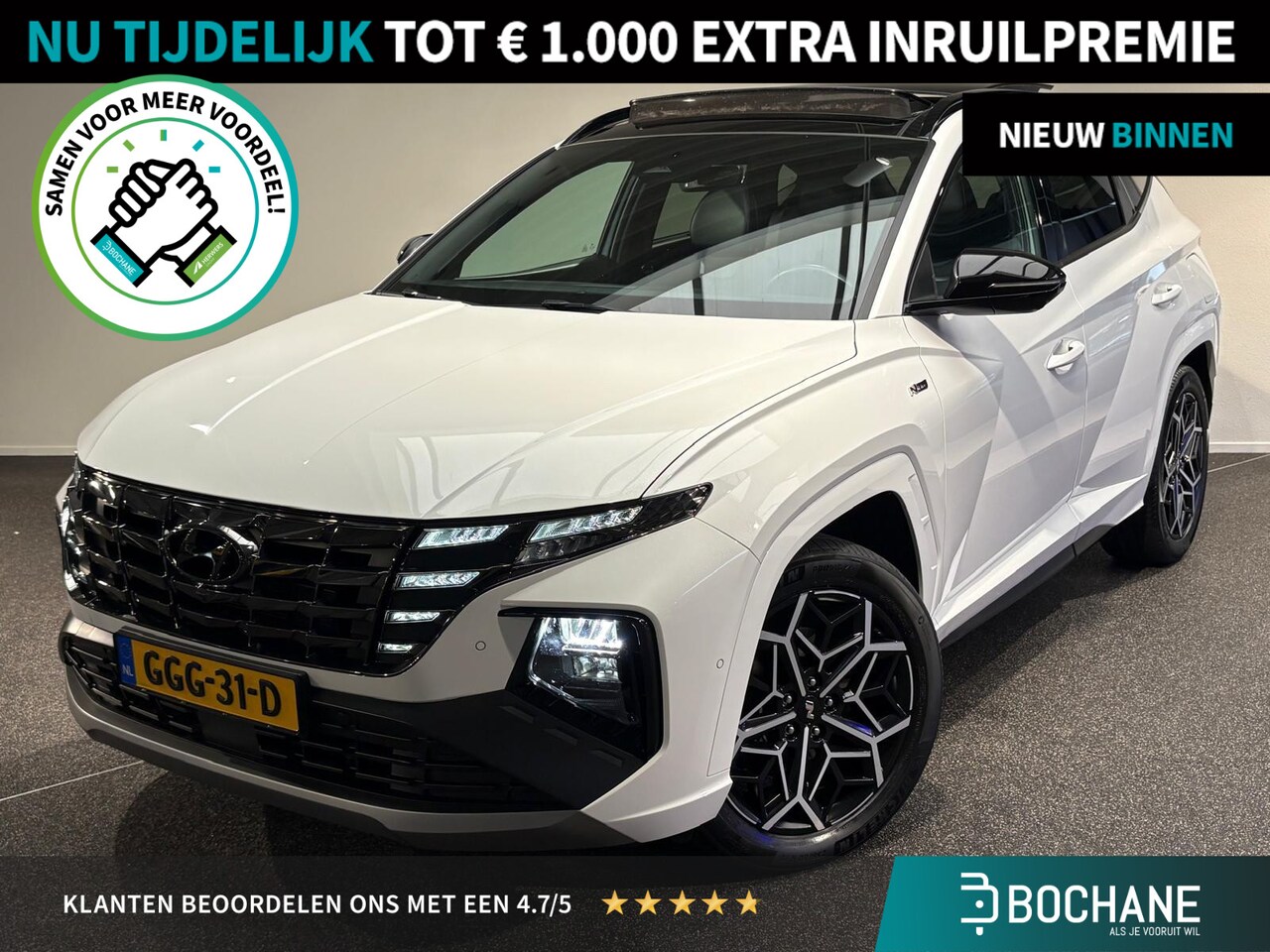 Hyundai Tucson - 1.6 T-GDI PHEV N Line Sky 4WD | 360 graden camera | Elektrische verstelbare stoelen | Stoe - AutoWereld.nl