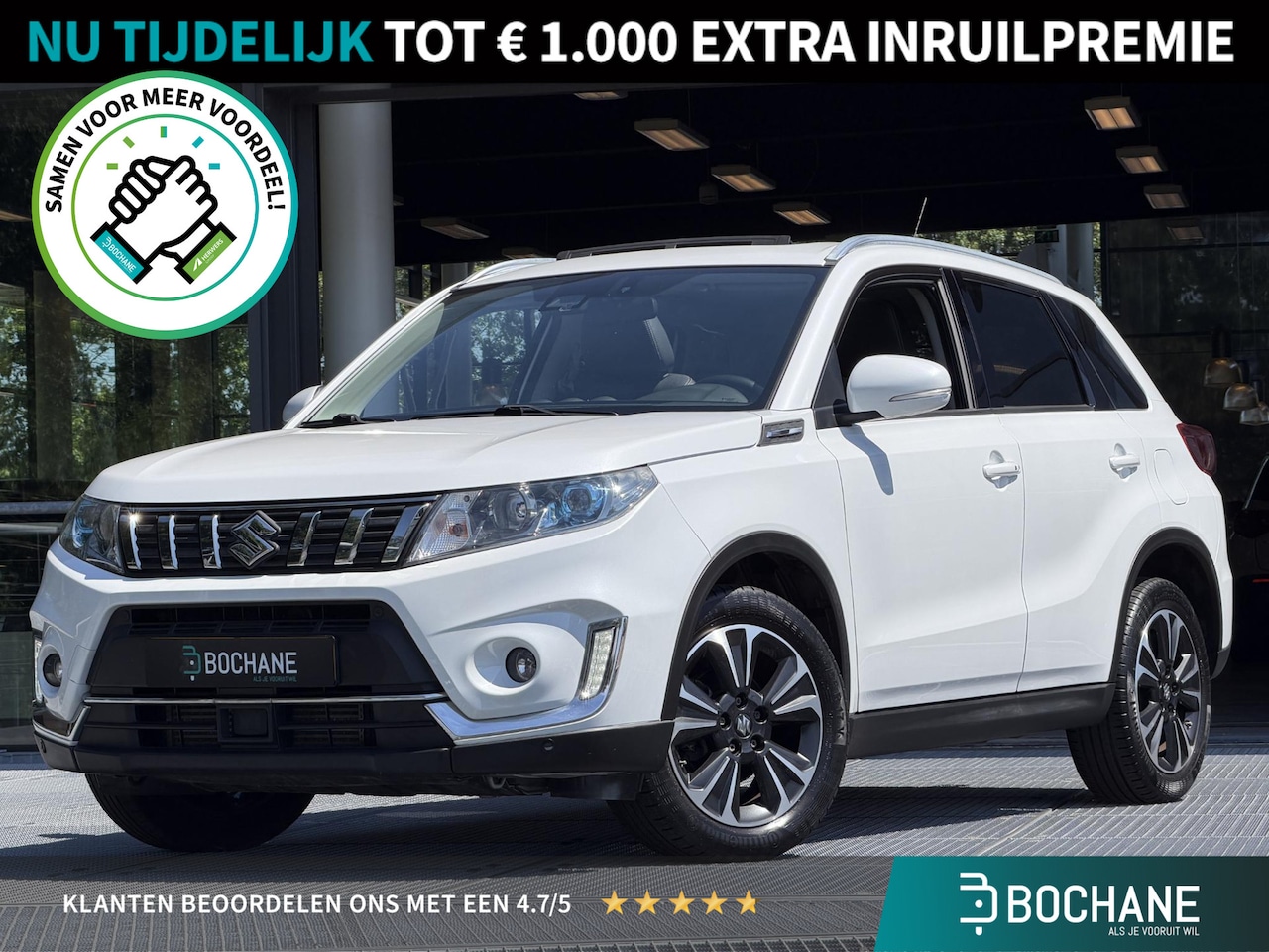 Suzuki Vitara - 1.4 Boosterjet Stijl Automaat | Half-leder | Schuifkanteldak | Adaptieve Cruise Control | - AutoWereld.nl