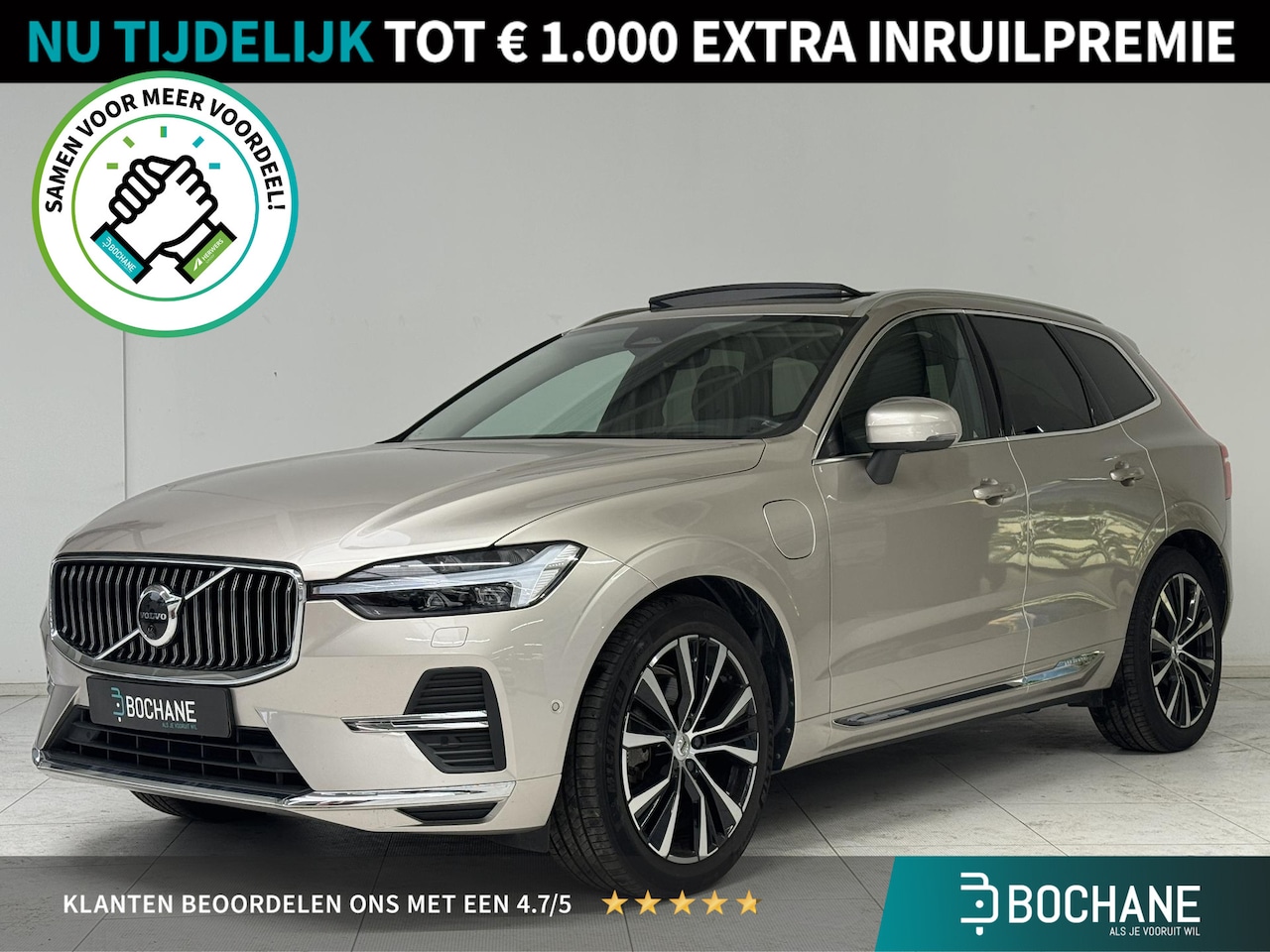 Volvo XC60 - 2.0 T8 Plug-in hybrid AWD Ultimate Bright | Navigatie | 360° Camera | Harman / Kardon Audi - AutoWereld.nl