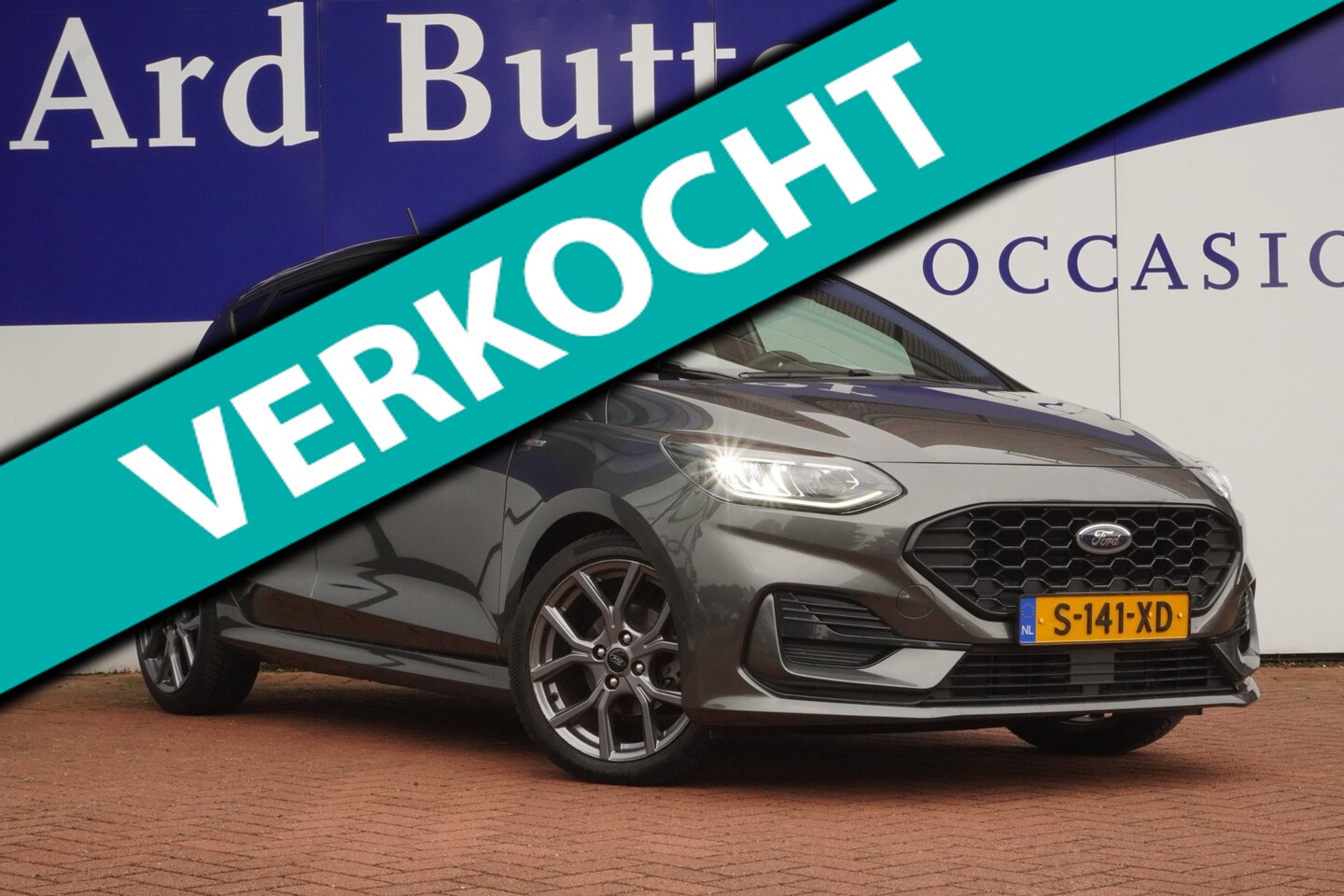 Ford Fiesta - 1.0 EcoBoost Hybrid ST-Line+Full-Led+Navigatie+stoel&stuur-verw+17"Lmv+Privacy-Glass=ORIG/ - AutoWereld.nl