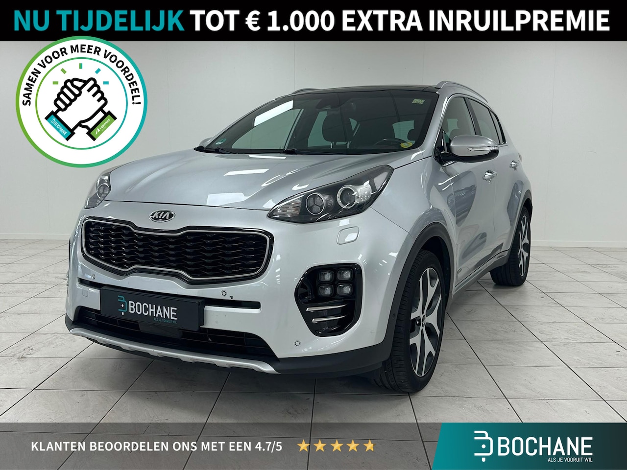 Kia Sportage - 1.6 T-GDI 4WD GT-Line NAVIGATIE | AFNEEMBARE TREKHAAK | PANORAMADAK | ACHTERUITRIJCAMERA - AutoWereld.nl