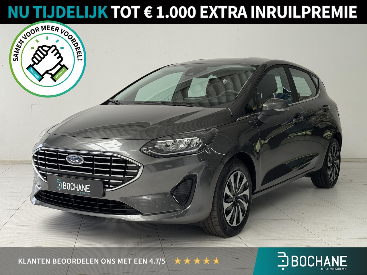 Ford Fiesta - 1.0 EcoBoost Titanium | Apple CarPlay / Android Auto | Parkeersensoren | Cruise Control | - AutoWereld.nl