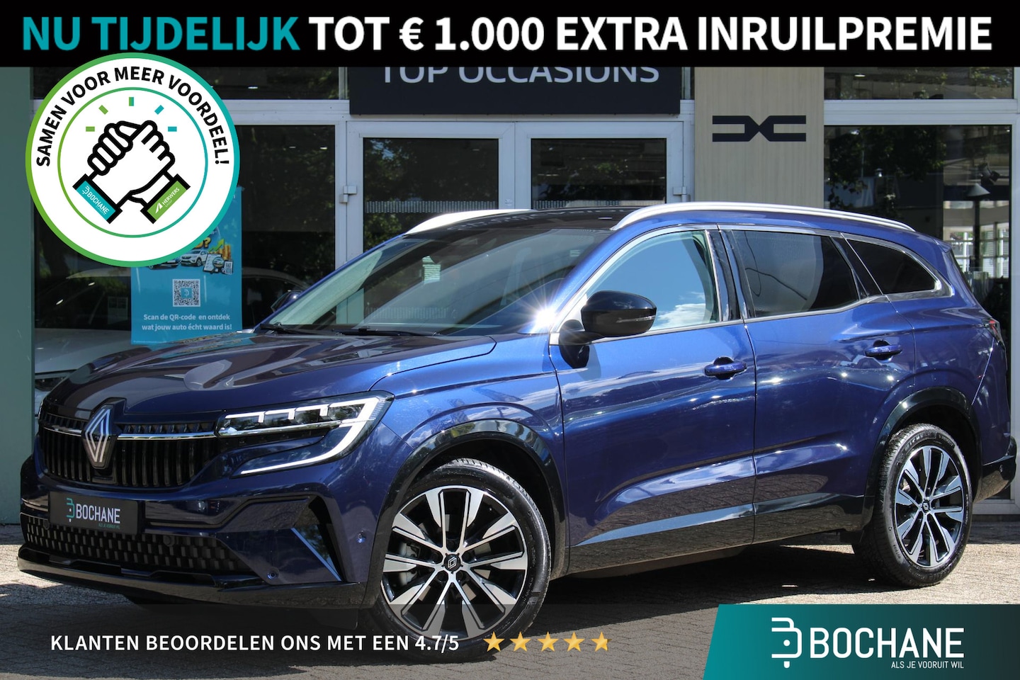 Renault Espace - E-Tech full hybrid 200 techno 5p. | Achteruitrijcamera | Dodehoekdetectie | Panoramadak | - AutoWereld.nl