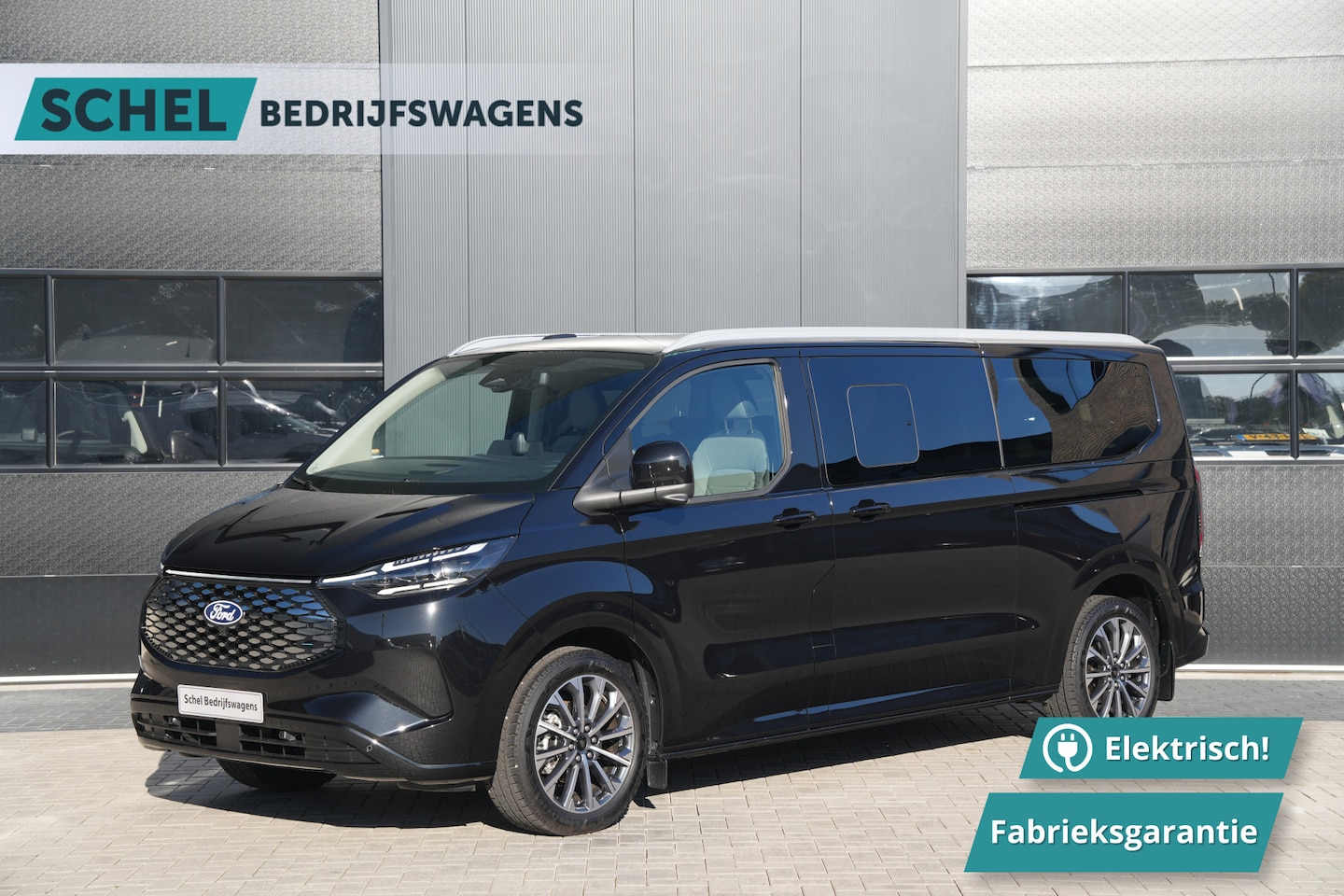 Ford Transit Custom Tourneo - E-Transit E-Tourneo - 340 L2H1 Titanium X 218pk - Leder - ACC - DDS LED - Elektrische Deur - AutoWereld.nl