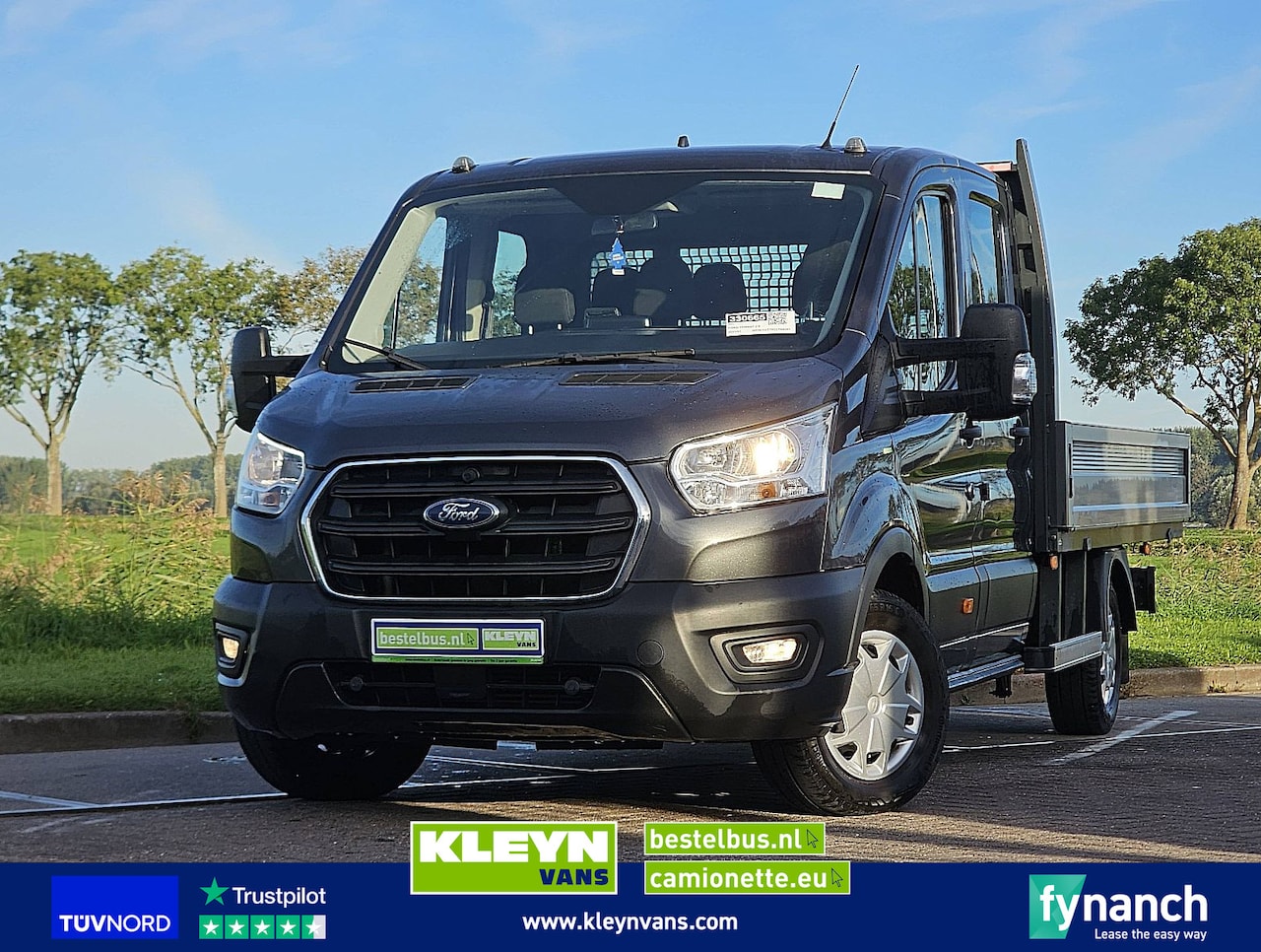 Ford Transit - 2.0 Dubbele Cabine Open-Laadbak XL Navi 1e Eigenaar Trekhaak Euro6 130Pk - AutoWereld.nl