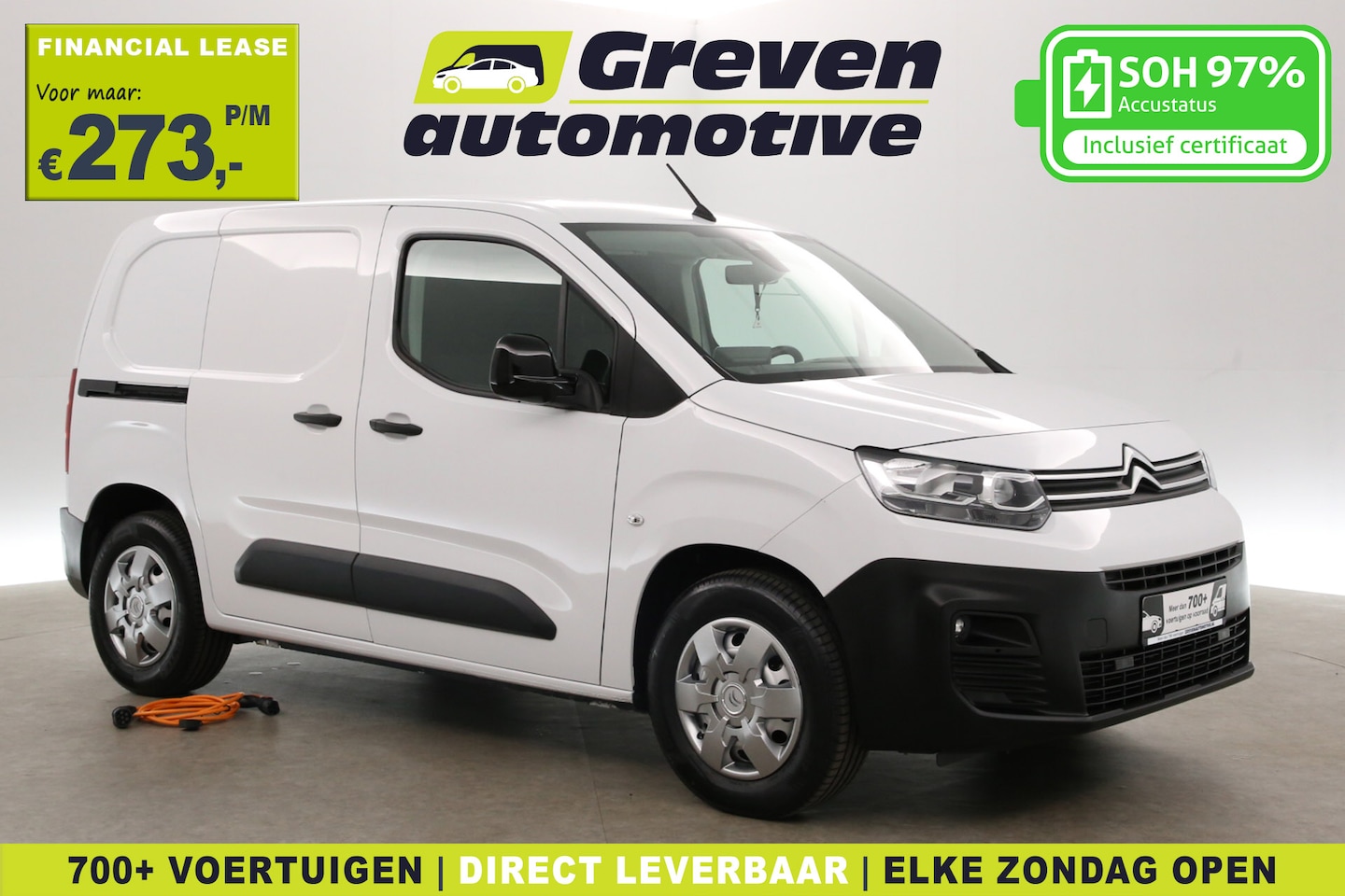 Citroën Berlingo - Elektrisch 50 kWh 136PK | Snelladen | SOH 97% | Airco | Cruise | Parkeersens. | Carplay - AutoWereld.nl