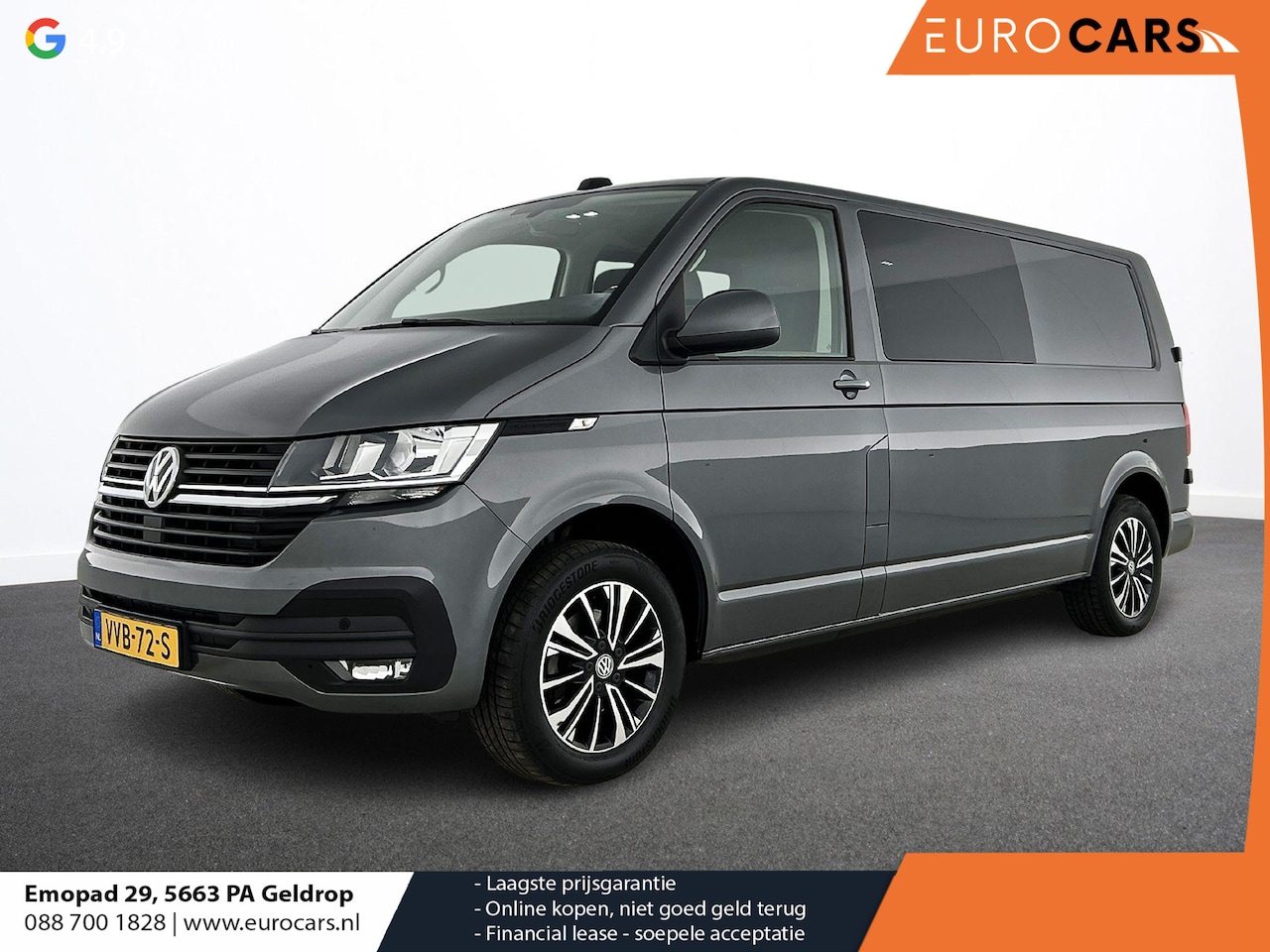 Volkswagen Transporter - 2.0 TDI L2H1 Automaat Dubbele Cabine Airco Cruise Control Navigatie Parkeersensoren - AutoWereld.nl