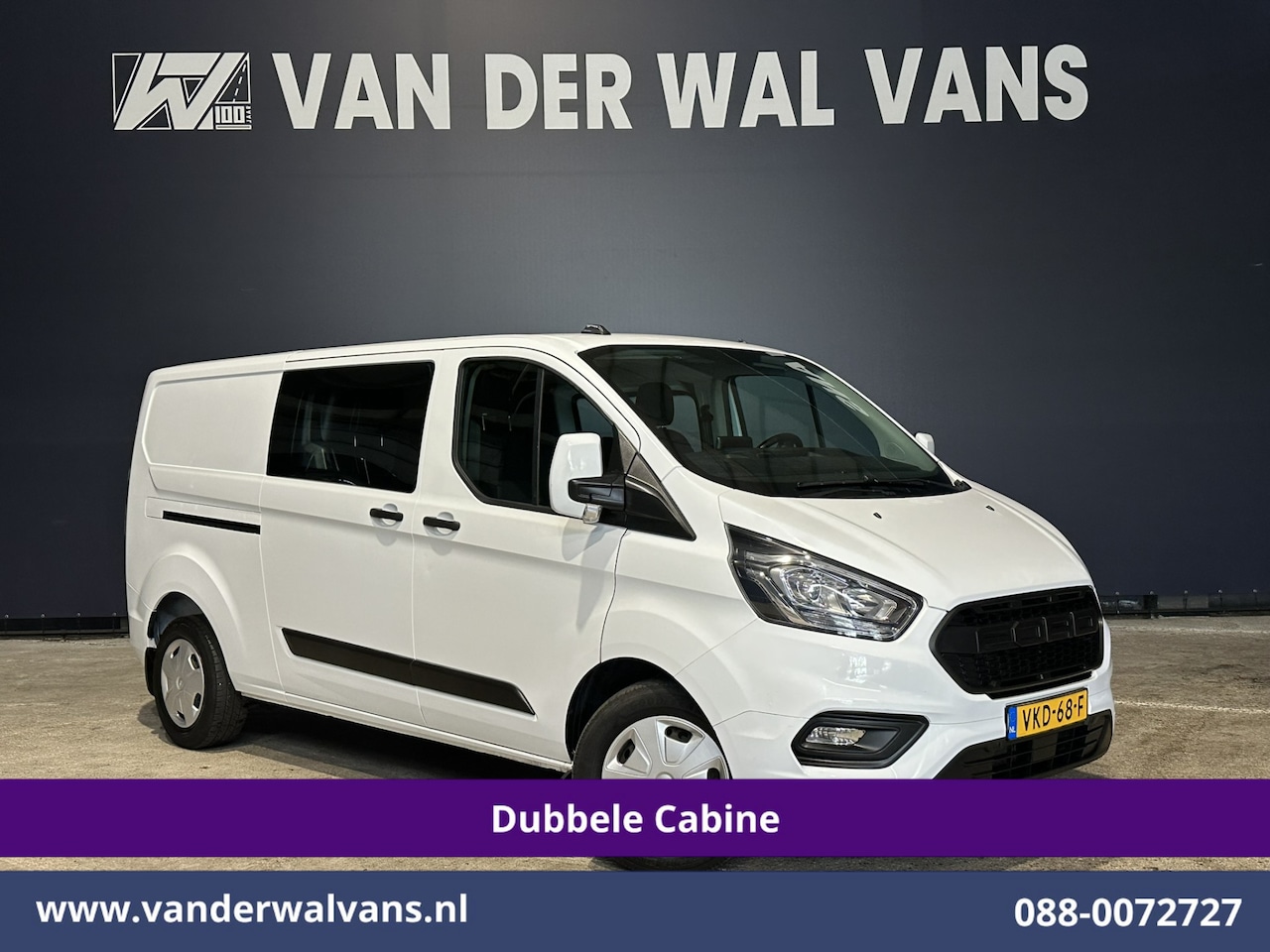 Ford Transit Custom - 2.0 TDCI 130pk Automaat L2H1 Dubbele Cabine Euro6 Airco | 5-Zits | Camera | Navigatie | LE - AutoWereld.nl