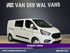 Ford Transit Custom - 2.0 TDCI 130pk Automaat L2H1 Dubbele Cabine Euro6 Airco | 5-Zits | Camera | Navigatie | LE