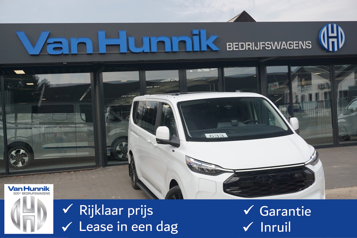 Ford Transit Custom Tourneo - 340L 2.5 PHEV 233PK JWR EDITION PRIJS INCL. BPM Leder, 19" LM, B&O, Pano, Elec. Schuifdeur - AutoWereld.nl