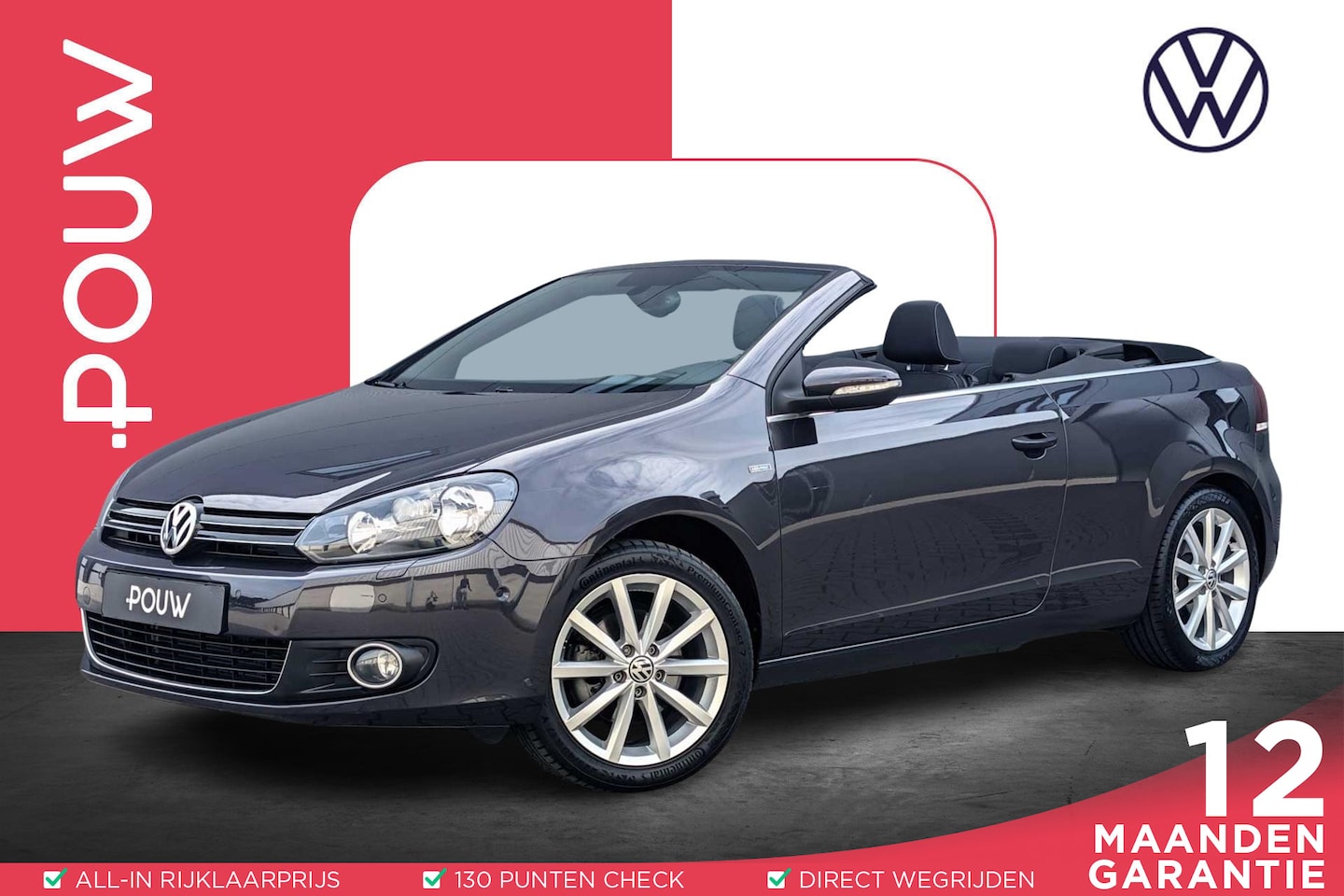 Volkswagen Golf Cabriolet - 1.4 TSI 125pk Lounge | Navigatie | App Connect | Stoelverwarming - AutoWereld.nl