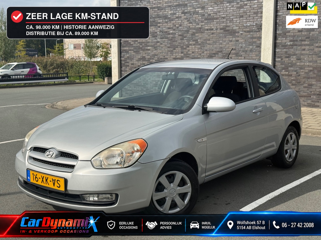 Hyundai Accent - 1.6i Dynamic | Lage KM | Nwe APK | Airco | Onderhoudshistorie aanwezig - AutoWereld.nl