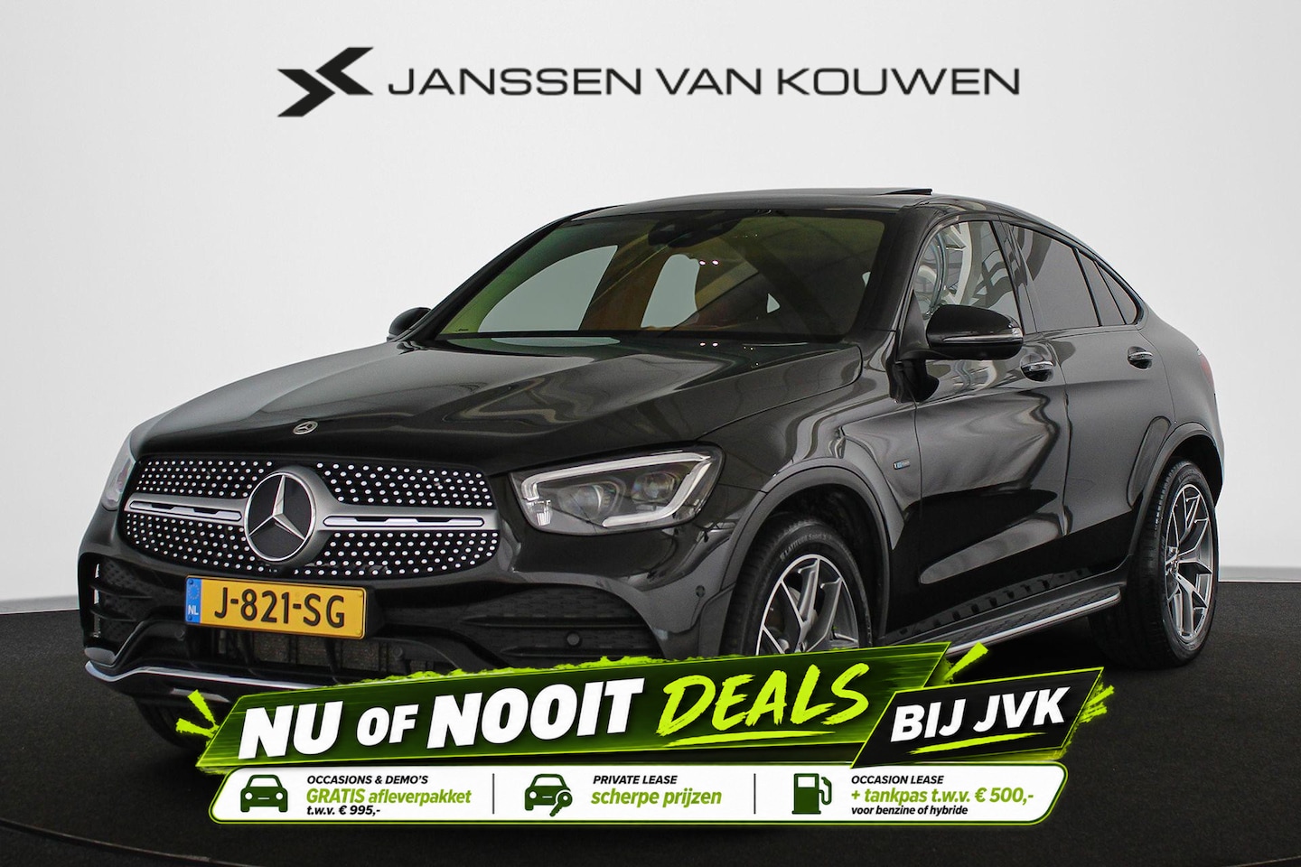 Mercedes-Benz GLC-klasse Coupé - 300e 4MATIC Premium Plus AMG Pano Burmester Luchtvering Treeplanken 20" - AutoWereld.nl