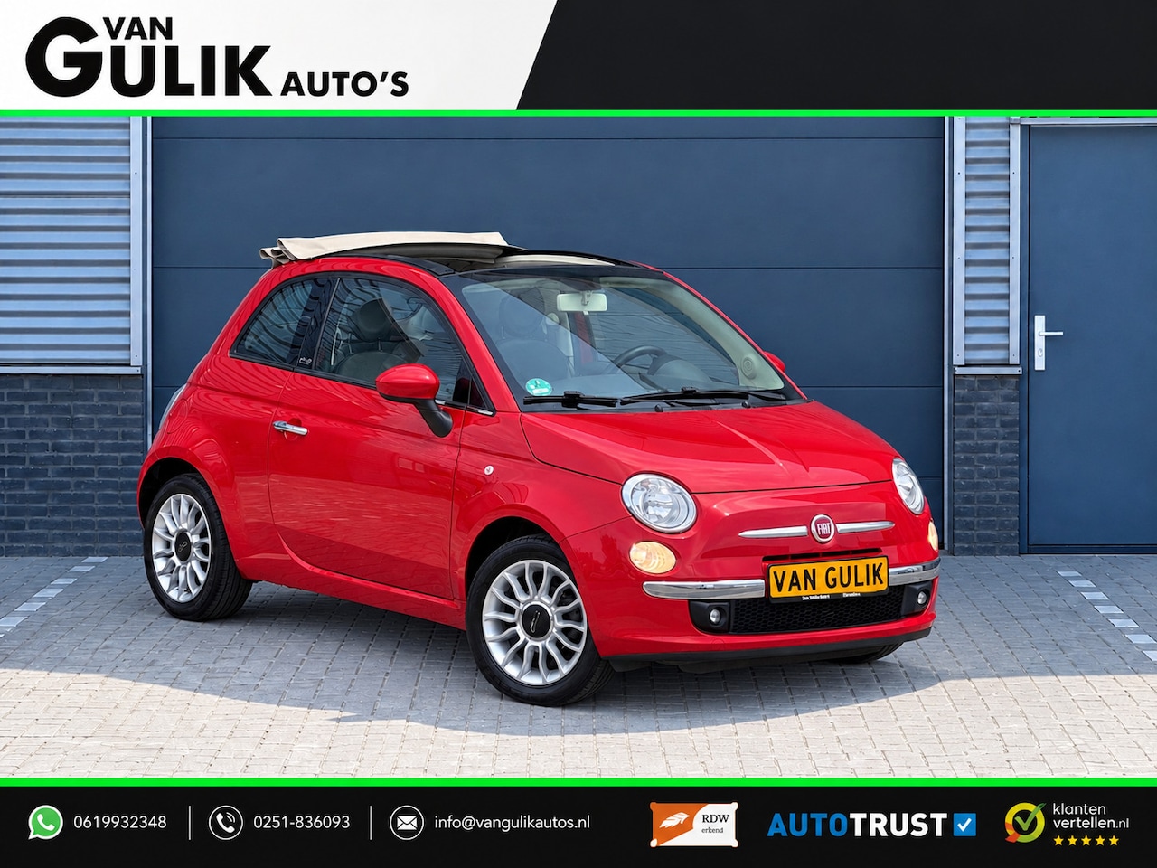 Fiat 500 C - 1.2 Lounge | Cabrio | Airco | Parkeersensoren | - AutoWereld.nl