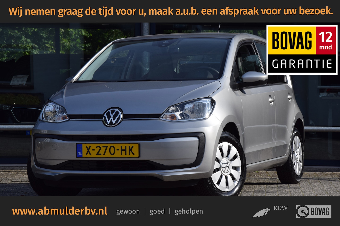 Volkswagen Up! - 5-drs 1.0 66PK | Org. NL | BOVAG Garantie | Airco | Bleutooth | DAB | Smartphone integrati - AutoWereld.nl
