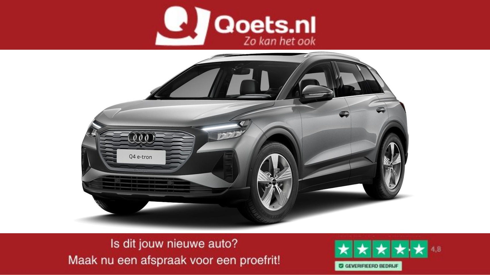 Audi Q4 e-tron - 40 Advanced edition 77 kWh Panoramadak - Comfortpakket plus - Assistentiepakket plus - Vei - AutoWereld.nl