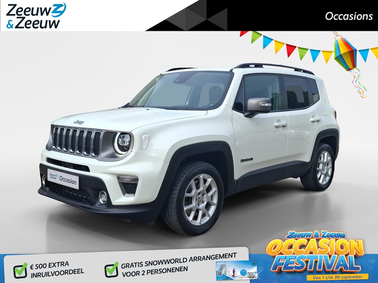 Jeep Renegade - 4xe 240 Plug-in Hybrid Electric Limited | Parkeersensoren | Navi | Climate | Telefoon | LM - AutoWereld.nl