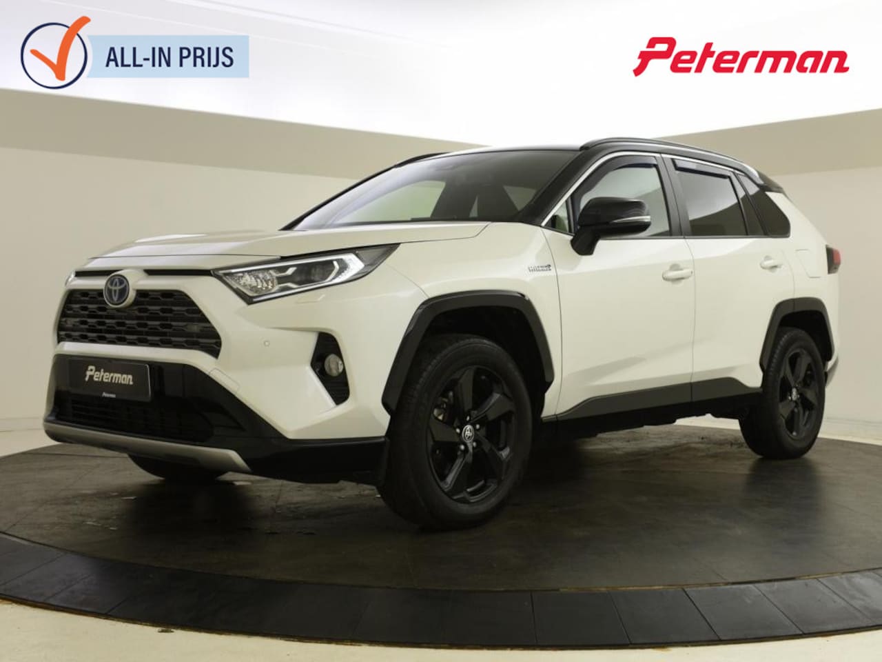 Toyota RAV4 - 2.5 Hybrid AWD Bi-Tone | Elektr. a. klep | DAB | PDC | Halfleer - AutoWereld.nl