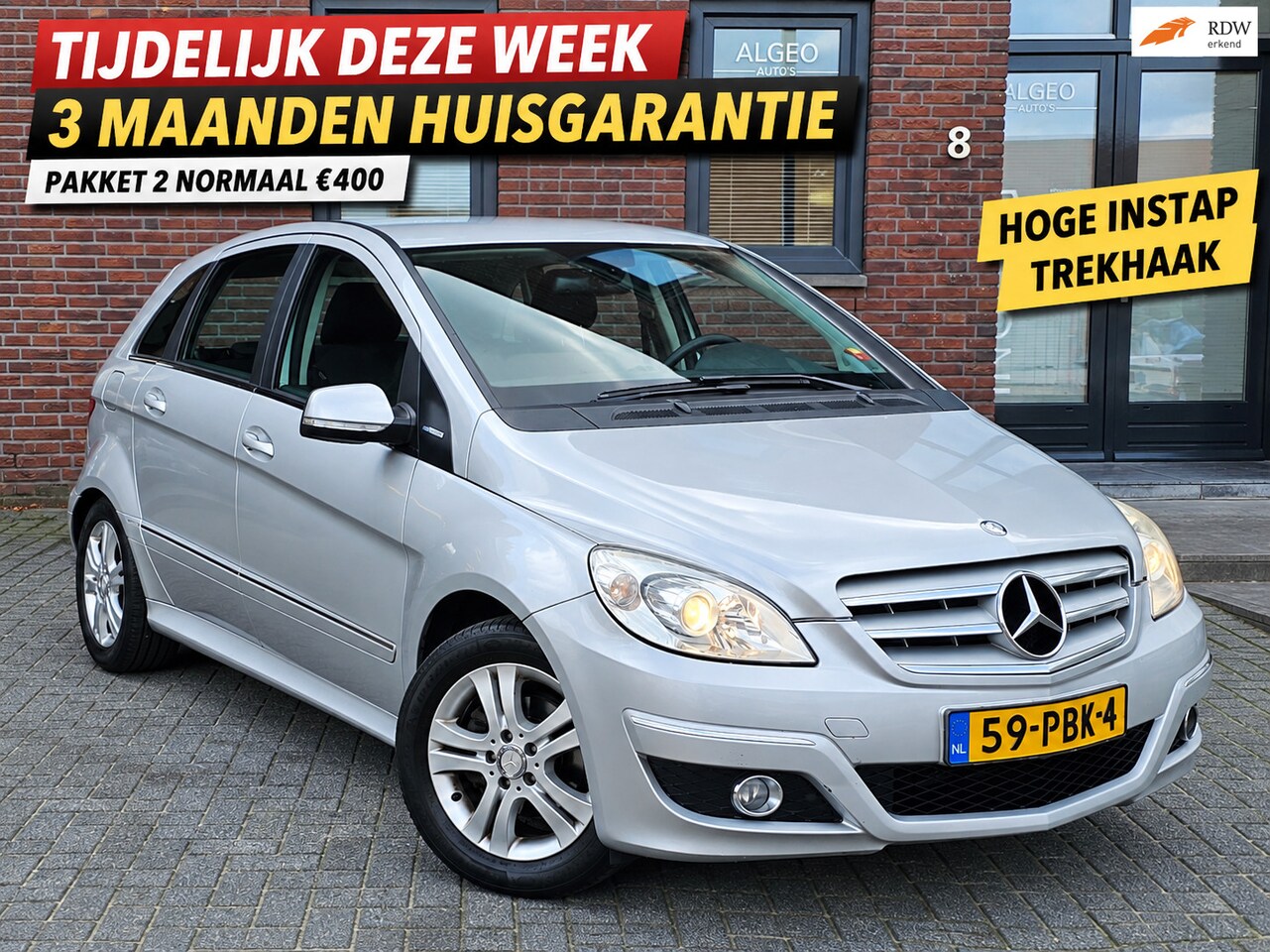 Mercedes-Benz B-klasse - 160 BlueEFFICIENCY / Hoge instap / Navi / Trekhaak - AutoWereld.nl