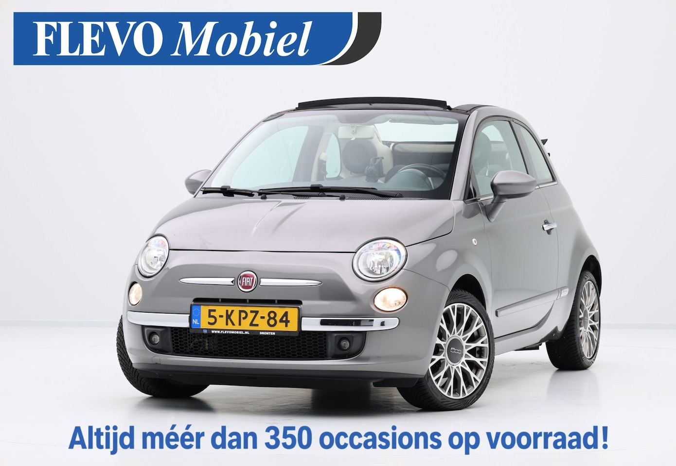 Fiat 500 C - 0.9 TwinAir Lounge Cabrio Airco|Half Leder|LMV - AutoWereld.nl
