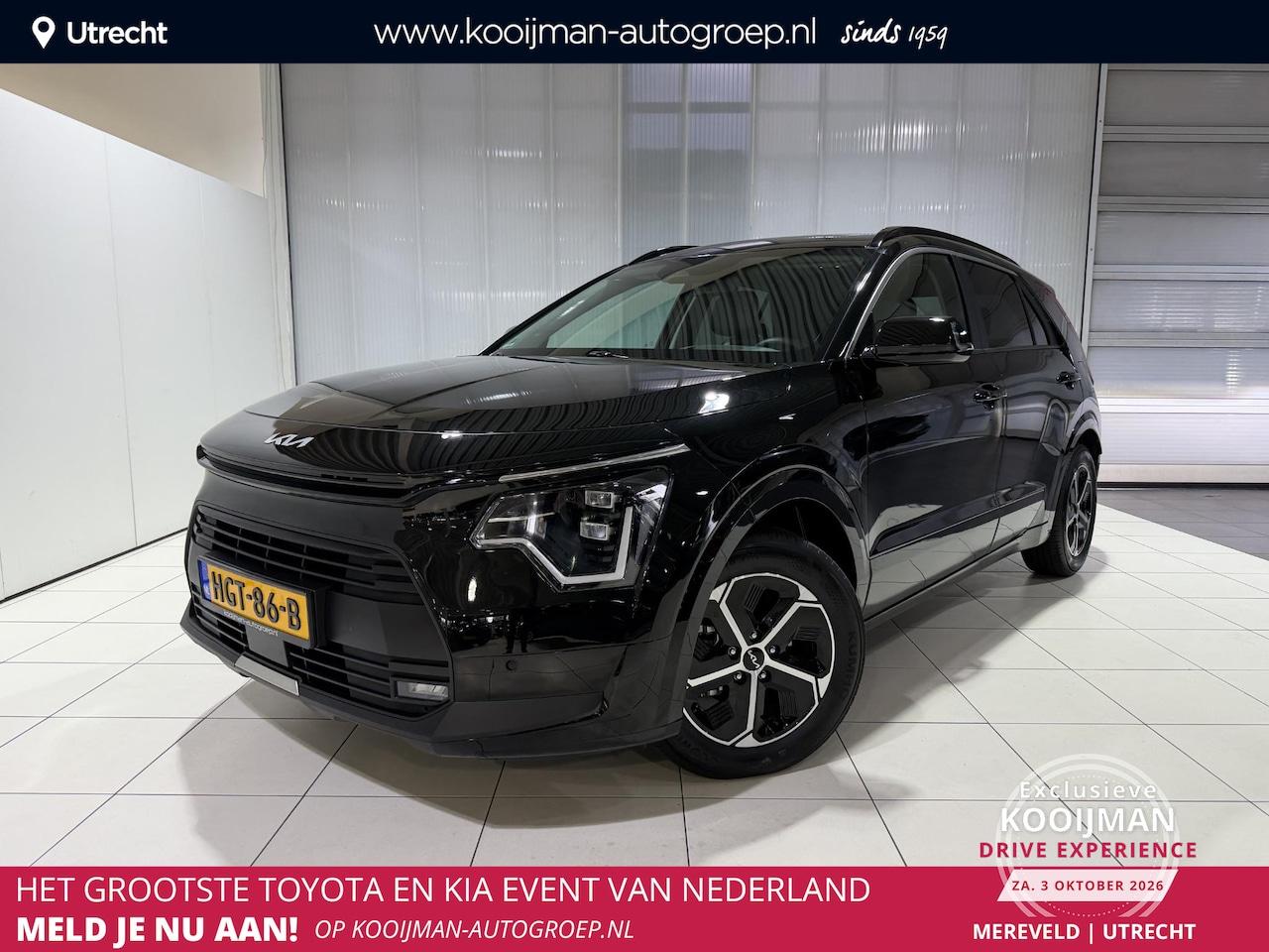 Kia Niro - 1.6 GDi Hybrid DynamicPlusLine NL auto, 10 jaar garantie, Stoel en Stuur verwarming, Schui - AutoWereld.nl