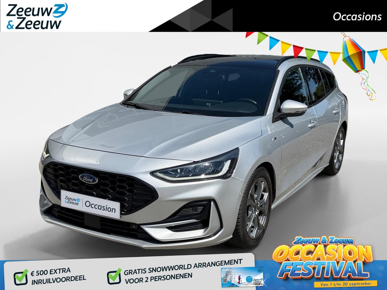 Ford Focus Wagon - 1.0 EcoBoost Hybrid ST Line X | Automaat | Panorama dak | Adaptieve Cruise Control - AutoWereld.nl
