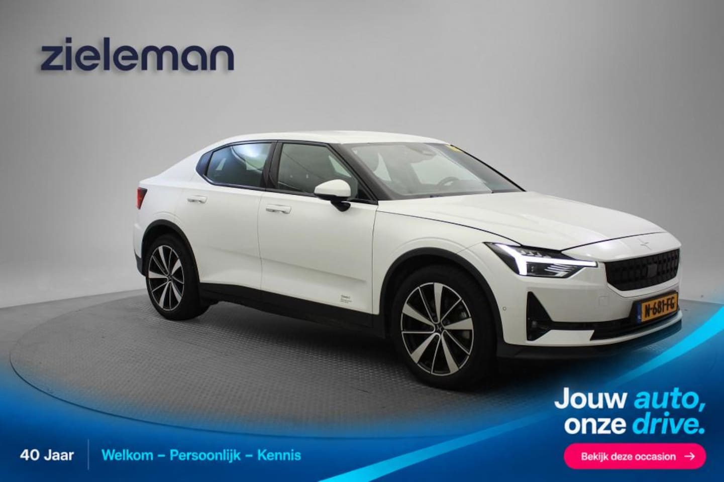 Polestar 2 - Standard Range Single Motor 63kWh - Carplay, Camera, Stoel/Stuur verwarming SOH 93,57% - AutoWereld.nl