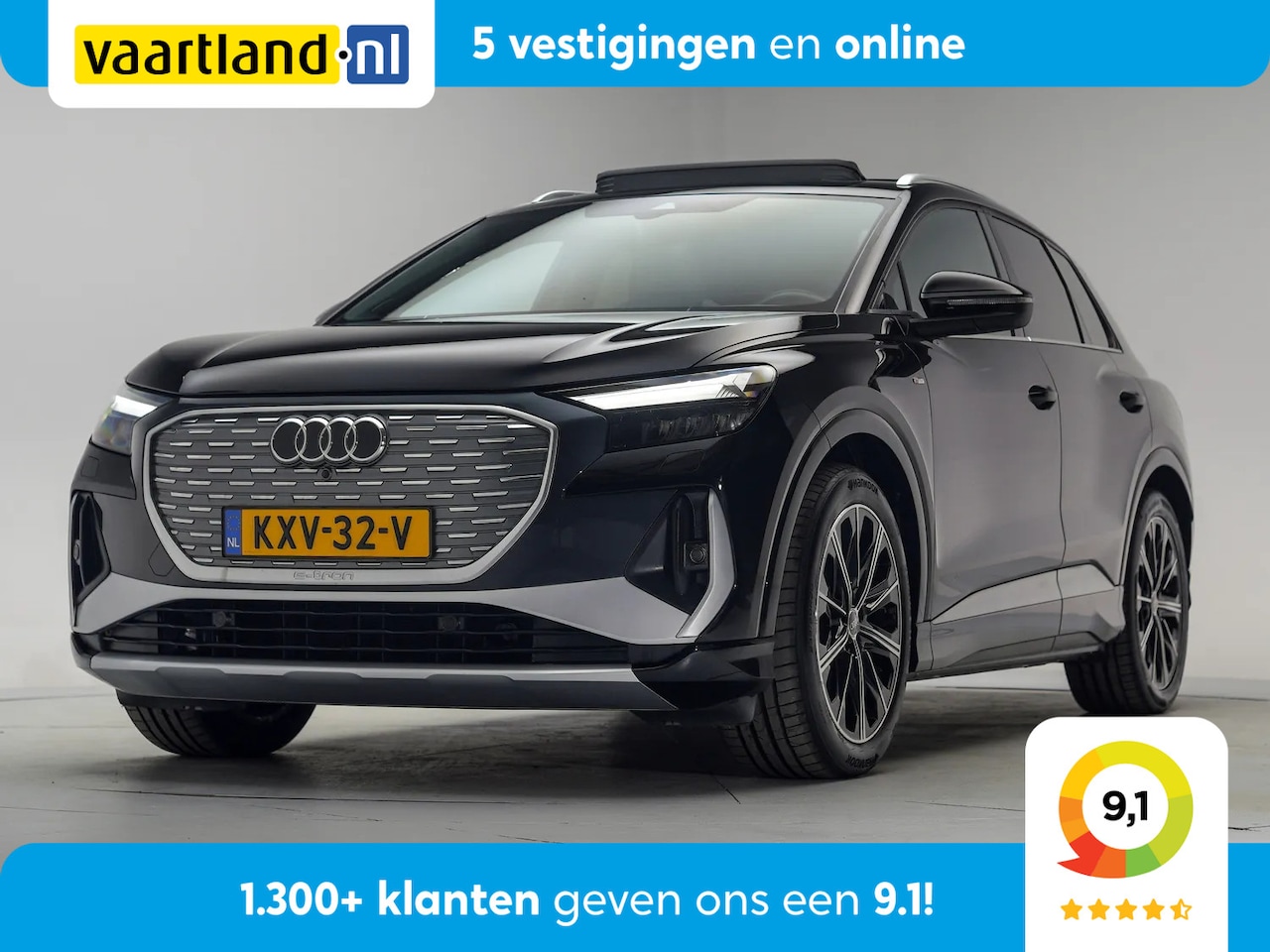 Audi Q4 e-tron - 40 S Line 77 kWh 3-fase [ Panorama LED Virtual Sportstoelen ] - AutoWereld.nl