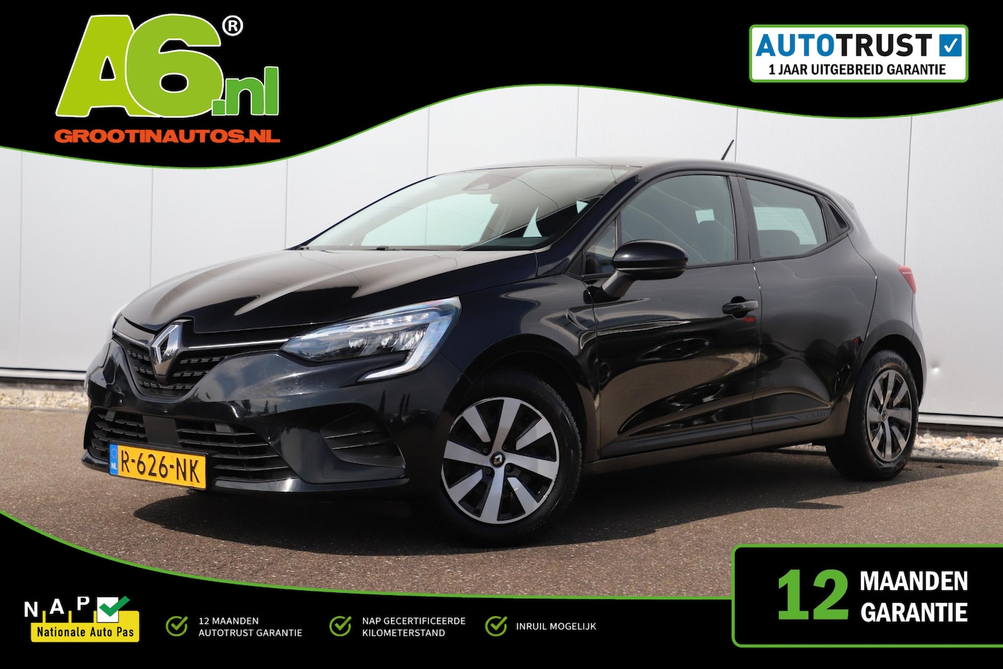 Renault Clio - 1.0 TCe 90 Equilibre Navigatie Carplay Android Airco Cruise Control LED Rijstrooksensor - AutoWereld.nl