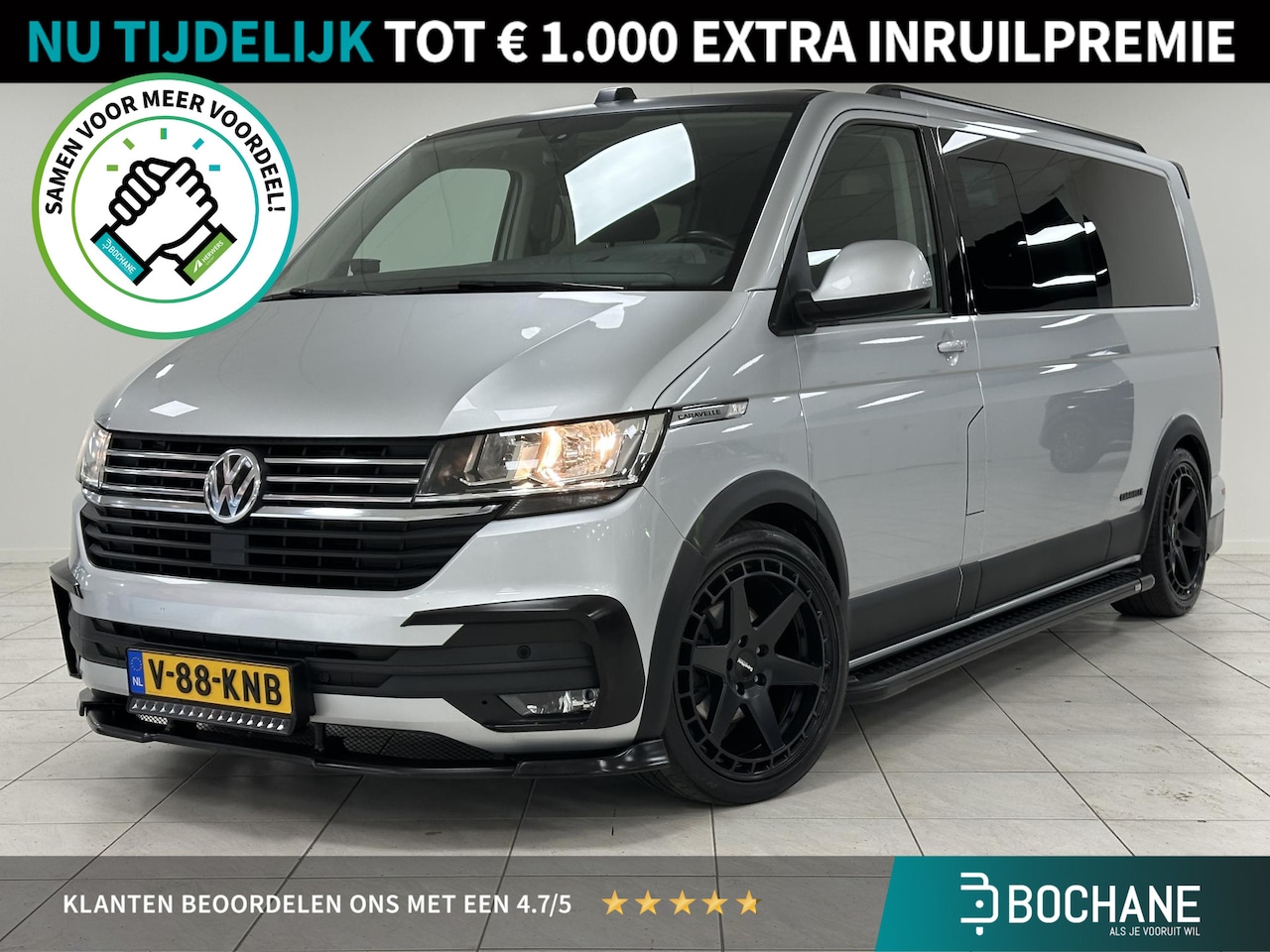 Volkswagen Transporter Caravelle - 2.0 TDI DSG DC L2 Comfortline TREKHAAK | 5-PERSOONS | ADAPTIVE CRUISE CONTROL | STOELVERWA - AutoWereld.nl