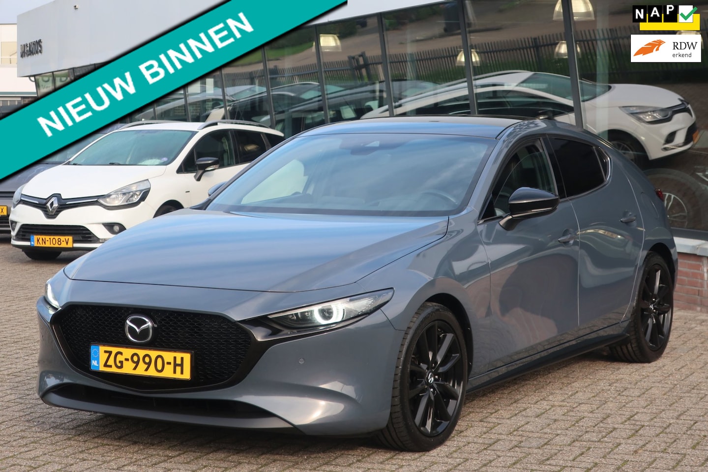 Mazda 3 - 2.0 e-SkyActiv-G M Hybrid 122 Luxury. LED_ACC_Stuur.V_HeadUP. - AutoWereld.nl