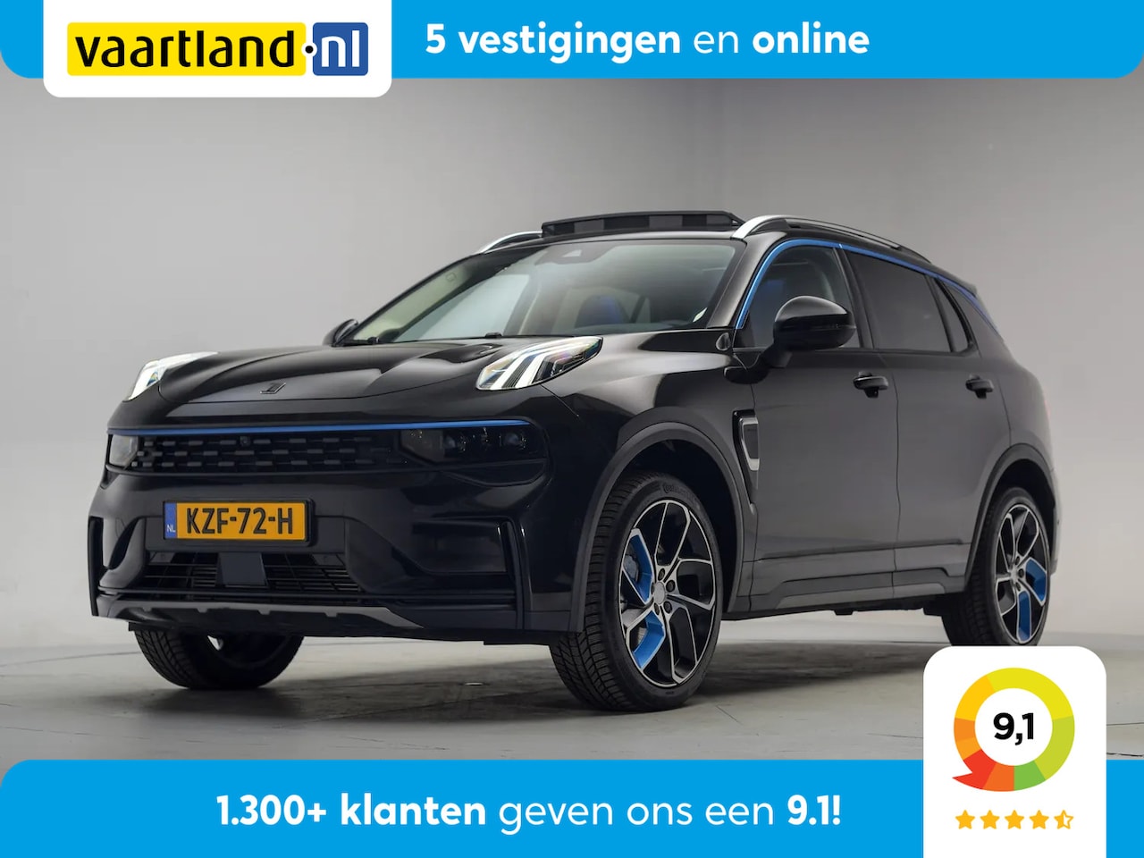 Lynk & Co 01 - 1.5 PHEV MY22 Zwart [ SoH 94,8% | Pano 360°cam Navi ] - AutoWereld.nl