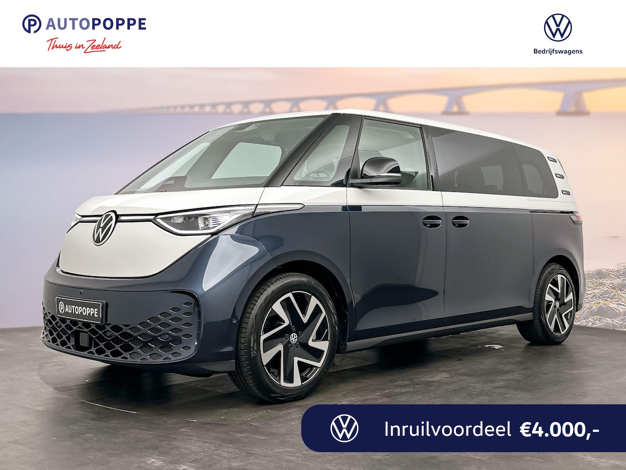 Volkswagen ID. Buzz - Pro Bulli Limited Edition 86 kWh LWB 7p. Pro Bulli Limited Edition 210kW (286)86 kWh LWB 7p - AutoWereld.nl