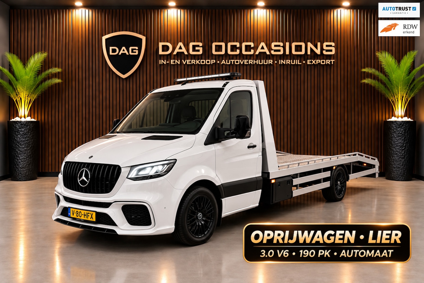 Mercedes-Benz Sprinter - 319 3.0 V6 190PK | OPRIJWAGEN | LIER | AUTOMAAT - AutoWereld.nl
