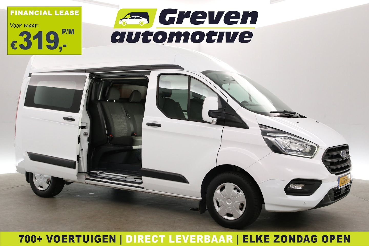 Ford Transit Custom - 2.0 TDCI L2H2 | Dubbele Cabine | Airco | Cruise | 2800KG Trekgew. | Trekhaak | Parkeersens - AutoWereld.nl