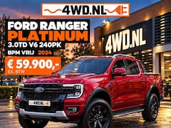 Ford Ranger - 3.0 V6 AUT DIESEL EURO 6 BPM VRIJ 2024 GRIJS KENTEKEN 3500 KG TREKHAAK V.A € 61900 EXCL Id