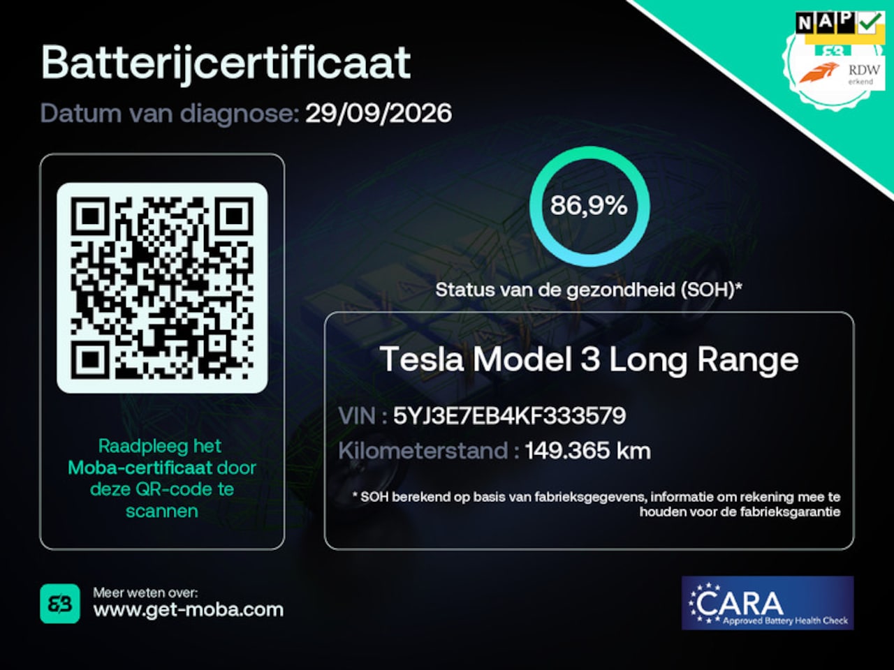 Tesla Model 3 - Long Range AWD 75 kWh 87% SOH Trekhaak Rijklaarprijs! - AutoWereld.nl