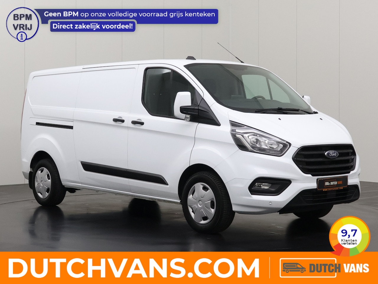Ford Transit Custom - 2.0TDCi 130PK Lang (2023) | Achterdeuren | Multimedia | Airco | Cruise | 3-Zits | Betimmer - AutoWereld.nl