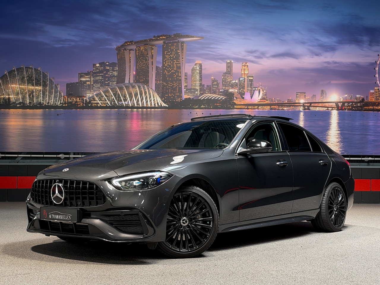 Mercedes-Benz C-klasse - C300 e C43 AMG Pack |Memory|HeadUp|Sfeer|Pano|360cam|12/2021 - AutoWereld.nl