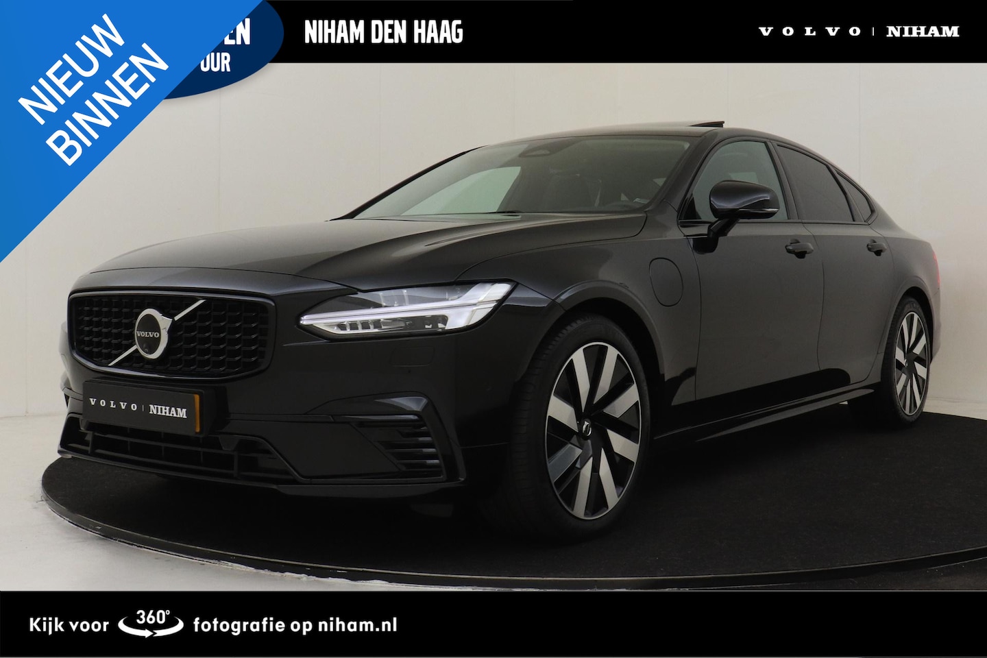 Volvo S90 - T8 AWD ULTIMATE DARK -PANO.DAK|HARMAN/KARDON|360°CAM|LEDER|POWER-SEATS|PRIVACY.GLAS|VOLVO- - AutoWereld.nl