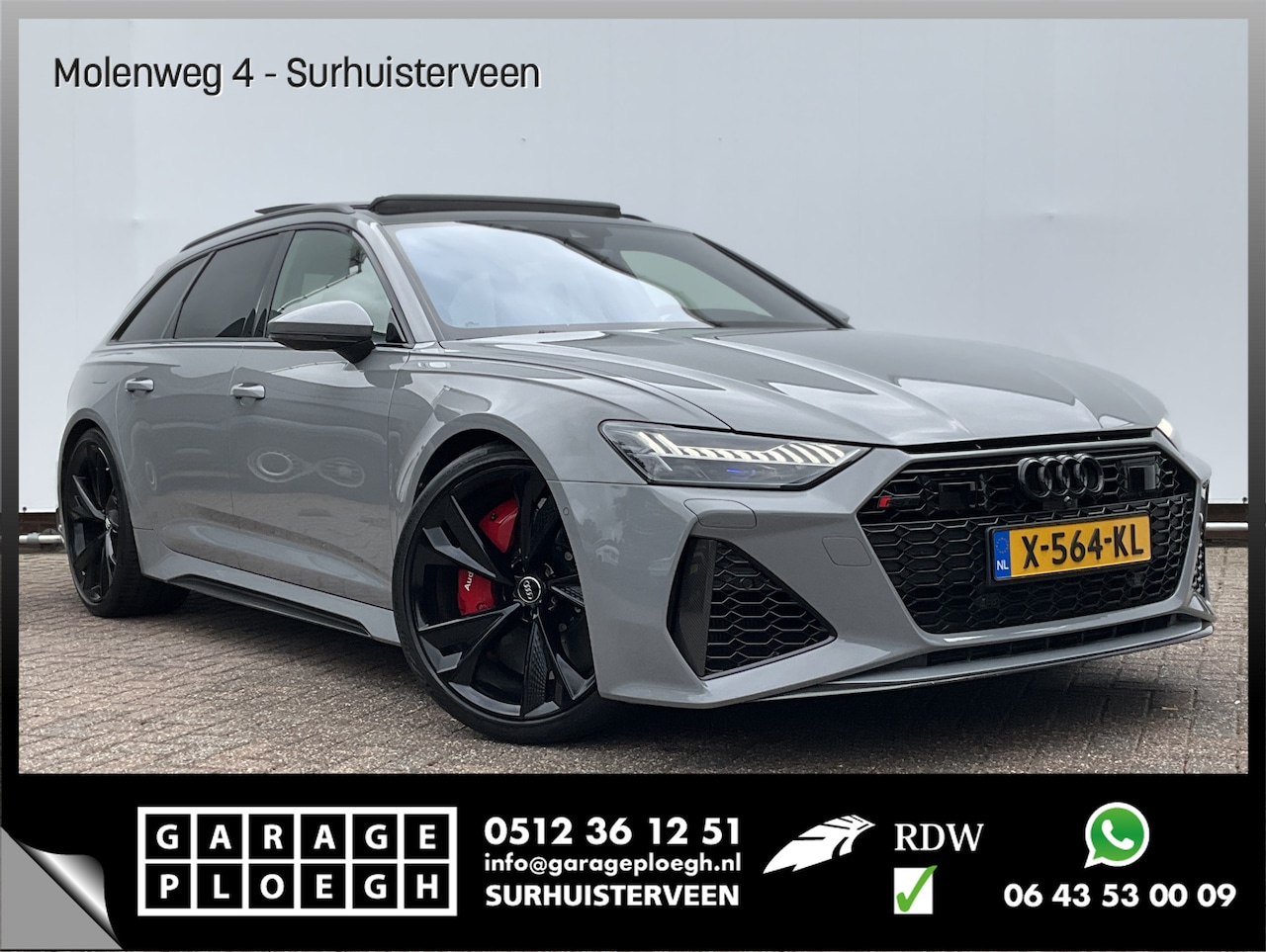 Audi RS6 - A 4.0 TFSI 600PK Ceramic HUD Carbon Nardo 4WS Pano.dak Softclose B&O 360° Dealer-Serviced! - AutoWereld.nl