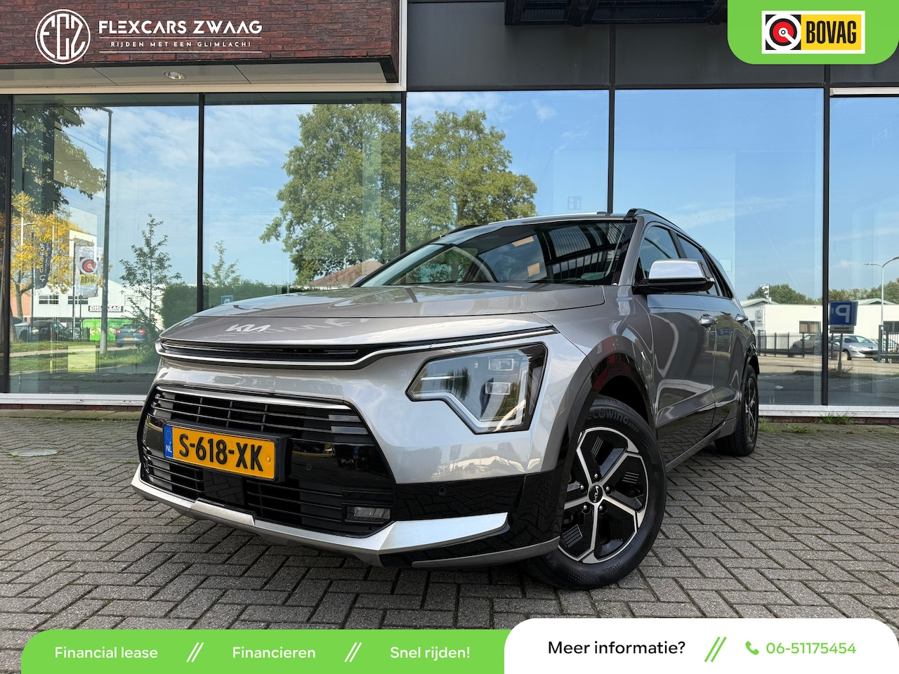 Kia Niro - 1.6 GDi Hybrid DynamicPlusLine - Automaat - Opendak - Leder - Org.NL - AutoWereld.nl