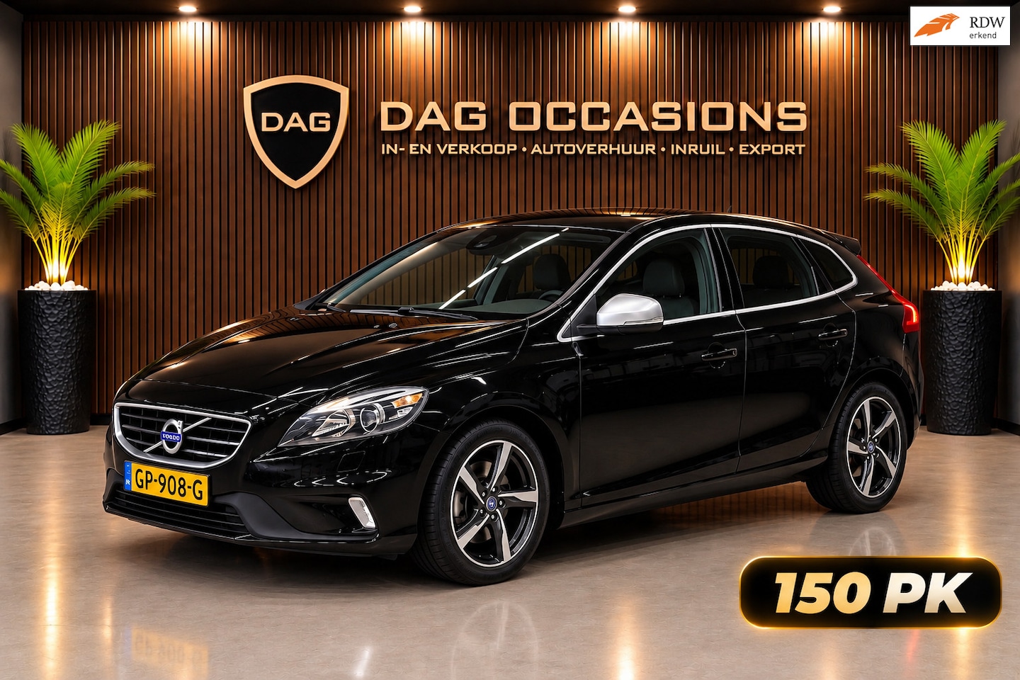 Volvo V40 - D3 R-Design 150PK | AUTOMAAT | LEER | TREKHAAK - AutoWereld.nl