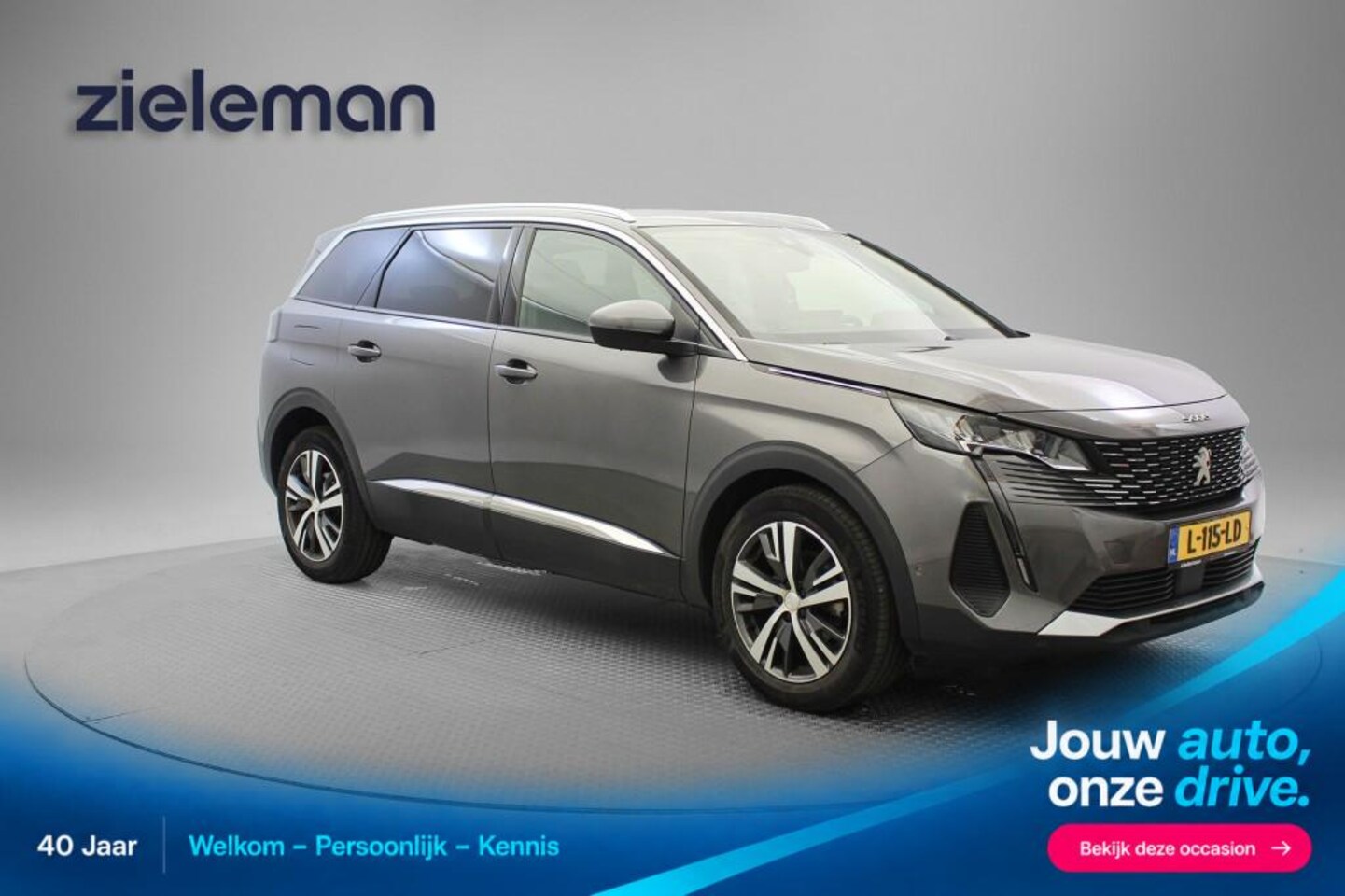 Peugeot 5008 - 1.2 PureTech Allure Automaat - Digitaal Cockpit, Carplay, Camera, Half Leer - AutoWereld.nl