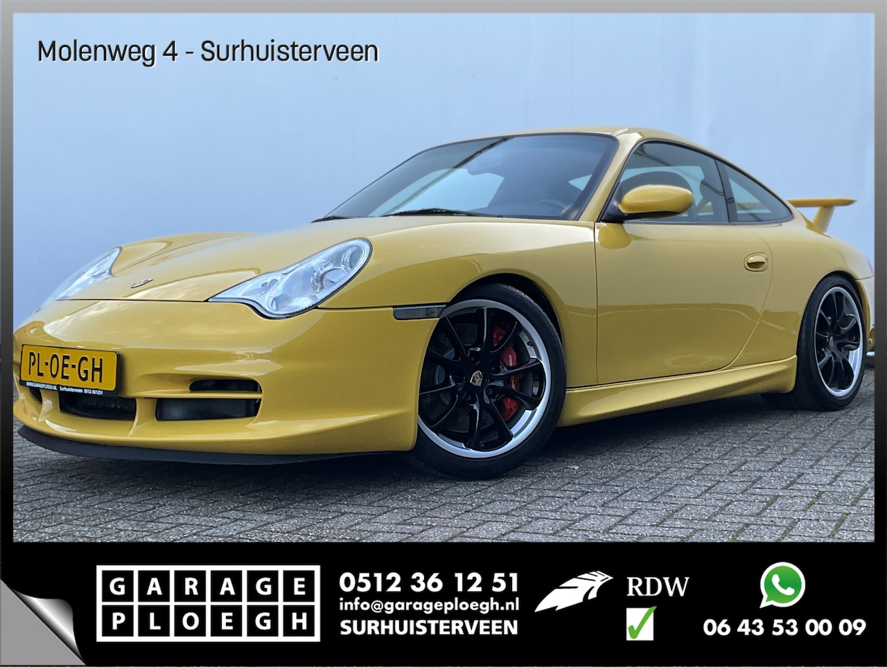 Porsche 911 - 3.6 Coupé 996 GT3 Collect Car Speed Gelb Carbon Dealer-Serviced Signed by Walter-Röhrl - AutoWereld.nl