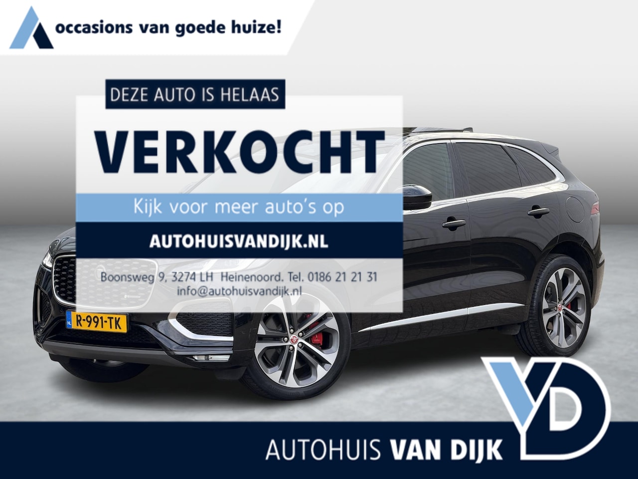 Jaguar F-Pace - 2.0 P400e PHEV R-Dynamic SE | Meridian/Stoelverw. & -koeling/Pano-Dak/Adapt.Cruise/Carplay - AutoWereld.nl