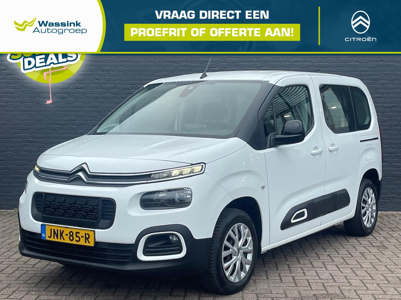 Citroën Berlingo - 1.2 PureTech 130pk AUTOMAAT Feel uitvoering | Sensoren Achter | Carplay | Navigatie | 3-zi - AutoWereld.nl