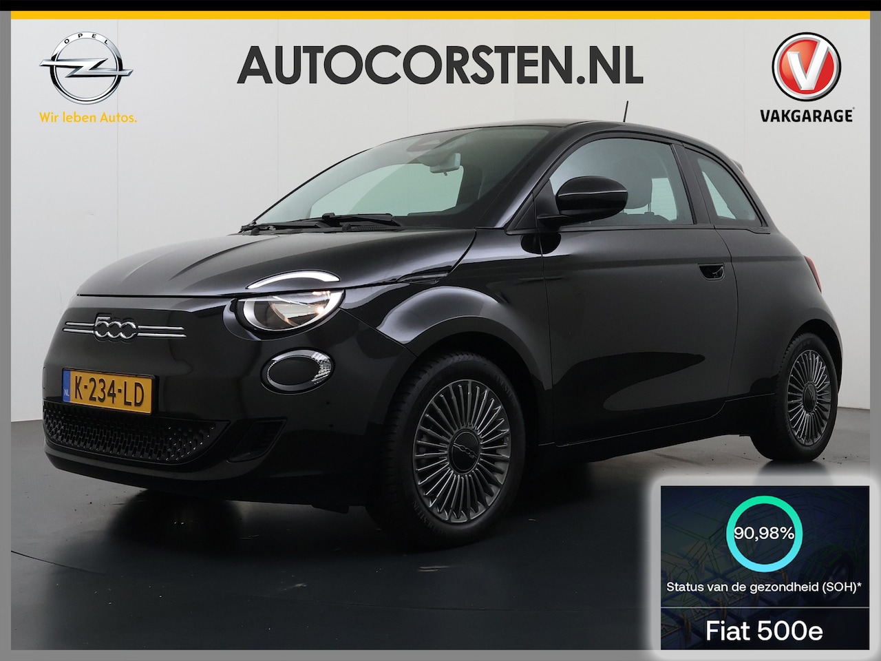 Fiat 500e - Icon Long Range 42kWh SOH 91% Apple Carplay Android Auto Navi Ecc Cruise Control Keyless D - AutoWereld.nl